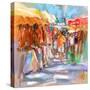 Market Scene II-Anne Farrall Doyle-Stretched Canvas