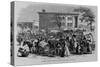 Market Scene in Macon, Georgia. Sketched by A. R. Waud.-null-Stretched Canvas