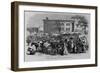 Market Scene in Macon, Georgia. Sketched by A. R. Waud.-null-Framed Giclee Print