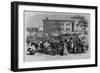 Market Scene in Macon, Georgia. Sketched by A. R. Waud.-null-Framed Giclee Print