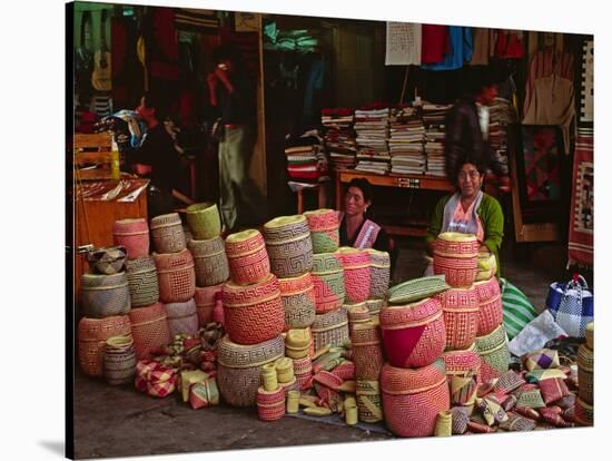 Market Scene, Oaxaca, Mexico-Charles Sleicher-Stretched Canvas