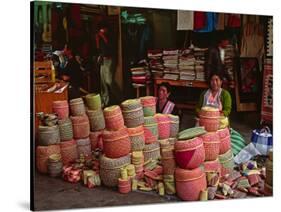 Market Scene, Oaxaca, Mexico-Charles Sleicher-Stretched Canvas