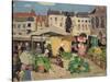 Market Scene (Oil on Panel)-James Wilson Morrice-Stretched Canvas