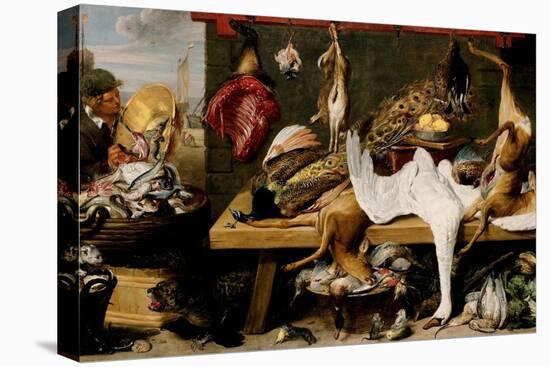 Market Scene on a Quay, c.1635-1640-Frans Snyders-Stretched Canvas