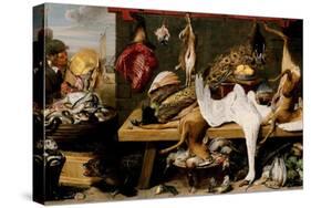 Market Scene on a Quay, c.1635-1640-Frans Snyders-Stretched Canvas