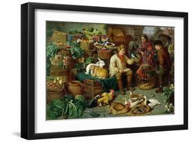 Market Scene-Henry Charles Bryant-Framed Giclee Print