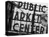 Market Sign Mono-John Gusky-Stretched Canvas