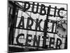 Market Sign Mono-John Gusky-Mounted Photographic Print