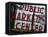 Market Sign-John Gusky-Framed Stretched Canvas