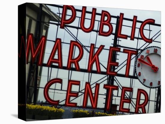 Market Sign-John Gusky-Stretched Canvas