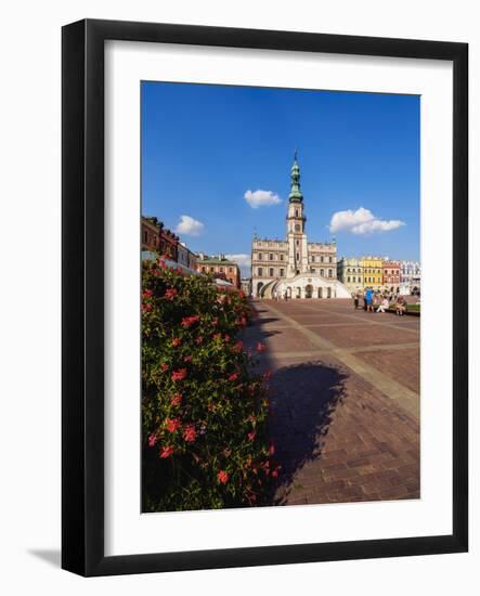 Market Square and City Hall, Old Town, UNESCO World Heritage Site, Zamosc, Lublin Voivodeship, Pola-Karol Kozlowski-Framed Photographic Print