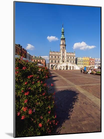 Market Square and City Hall, Old Town, UNESCO World Heritage Site, Zamosc, Lublin Voivodeship, Pola-Karol Kozlowski-Mounted Photographic Print