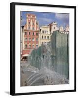 Market Square Architecture and Fountain, Old Town, Wroclaw, Silesia, Poland, Europe-Frank Fell-Framed Photographic Print