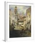 Market Square at the Amalfi Coast, 1876-Oswald Achenbach-Framed Giclee Print