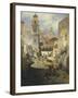 Market Square at the Amalfi Coast, 1876-Oswald Achenbach-Framed Giclee Print