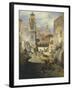 Market Square at the Amalfi Coast, 1876-Oswald Achenbach-Framed Giclee Print