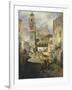 Market Square at the Amalfi Coast, 1876-Oswald Achenbach-Framed Giclee Print