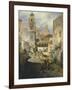 Market Square at the Amalfi Coast, 1876-Oswald Achenbach-Framed Giclee Print