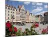 Market Square from Cafe, Old Town, Wroclaw, Silesia, Poland, Europe-Frank Fell-Mounted Photographic Print