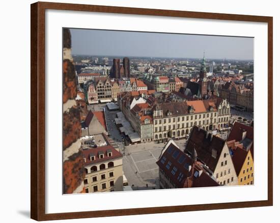 Market Square from St. Elisabeth Church, Old Town, Wroclaw, Silesia, Poland, Europe-Frank Fell-Framed Photographic Print