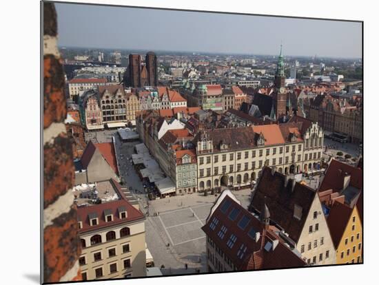 Market Square from St. Elisabeth Church, Old Town, Wroclaw, Silesia, Poland, Europe-Frank Fell-Mounted Photographic Print