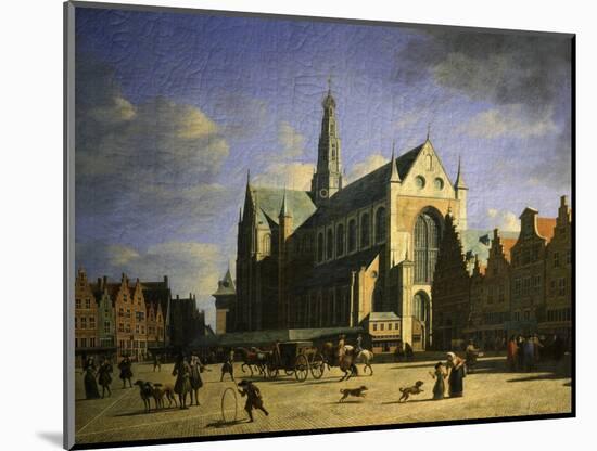 Market Square, Haarlem, the Netherlands-Gerrit Adriaensz Berckheyde-Mounted Giclee Print