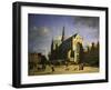 Market Square, Haarlem, the Netherlands-Gerrit Adriaensz Berckheyde-Framed Giclee Print