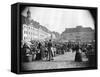 Market Square in Dresden, Germany-null-Framed Stretched Canvas