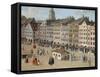 Market Square in Munich-null-Framed Stretched Canvas