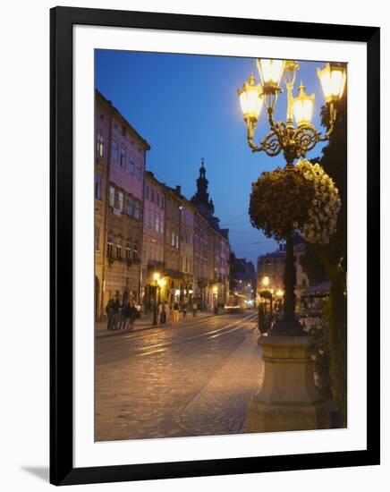 Market Square (Ploscha Rynok) at Dusk, Lviv, UKraine-Ian Trower-Framed Photographic Print