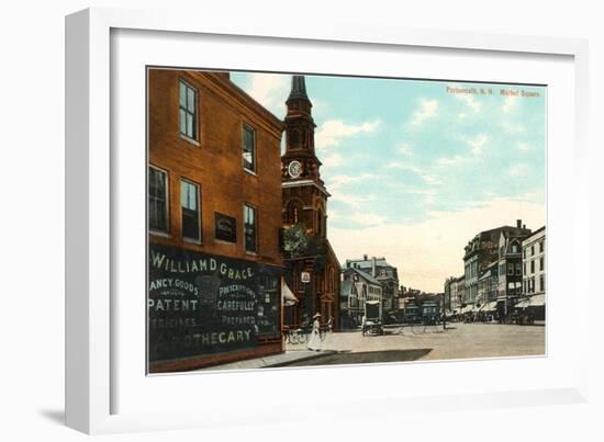Market Square, Portsmouth, New Hampshire-null-Framed Art Print