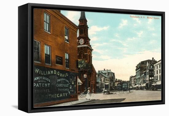 Market Square, Portsmouth, New Hampshire-null-Framed Stretched Canvas