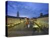 Market Square with Pyramide, Karlsruhe, Baden-Wurttemberg, Germany, Europe-Hans Peter Merten-Stretched Canvas