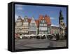 Market Square with Roland Statue, Old Town, UNESCO World Heritage Site, Bremen, Germany, Europe-Hans Peter Merten-Framed Stretched Canvas