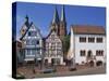 Market Square with the Marien Church on the Town Skyline in Gelnhausen, Hesse, Germany, Europe-Hans Peter Merten-Stretched Canvas