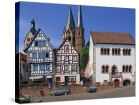 Market Square with the Marien Church on the Town Skyline in Gelnhausen, Hesse, Germany, Europe-Hans Peter Merten-Stretched Canvas