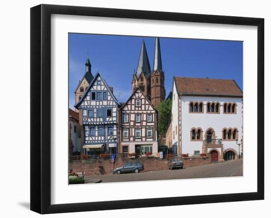 Market Square with the Marien Church on the Town Skyline in Gelnhausen, Hesse, Germany, Europe-Hans Peter Merten-Framed Photographic Print