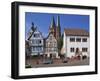 Market Square with the Marien Church on the Town Skyline in Gelnhausen, Hesse, Germany, Europe-Hans Peter Merten-Framed Photographic Print