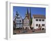 Market Square with the Marien Church on the Town Skyline in Gelnhausen, Hesse, Germany, Europe-Hans Peter Merten-Framed Photographic Print