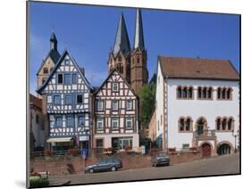 Market Square with the Marien Church on the Town Skyline in Gelnhausen, Hesse, Germany, Europe-Hans Peter Merten-Mounted Photographic Print