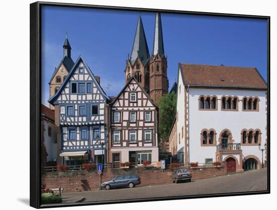 Market Square with the Marien Church on the Town Skyline in Gelnhausen, Hesse, Germany, Europe-Hans Peter Merten-Framed Photographic Print