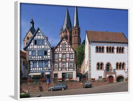 Market Square with the Marien Church on the Town Skyline in Gelnhausen, Hesse, Germany, Europe-Hans Peter Merten-Framed Photographic Print