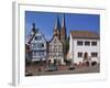 Market Square with the Marien Church on the Town Skyline in Gelnhausen, Hesse, Germany, Europe-Hans Peter Merten-Framed Photographic Print