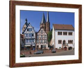 Market Square with the Marien Church on the Town Skyline in Gelnhausen, Hesse, Germany, Europe-Hans Peter Merten-Framed Photographic Print
