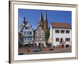 Market Square with the Marien Church on the Town Skyline in Gelnhausen, Hesse, Germany, Europe-Hans Peter Merten-Framed Photographic Print