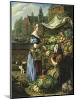 Market Stall in Bruges-Henri Voordecker-Mounted Giclee Print