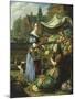 Market Stall in Bruges-Henri Voordecker-Mounted Giclee Print