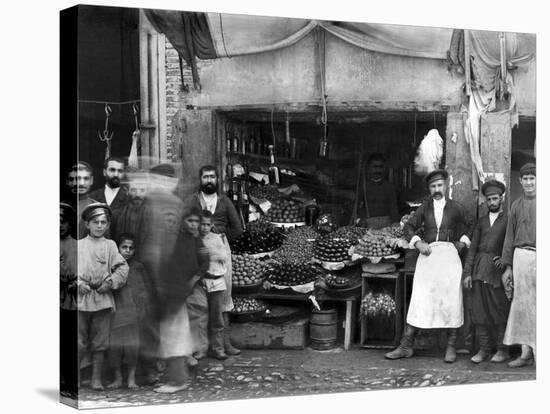 Market Stall in St Petersburg, c.1900-Russian Photographer-Stretched Canvas