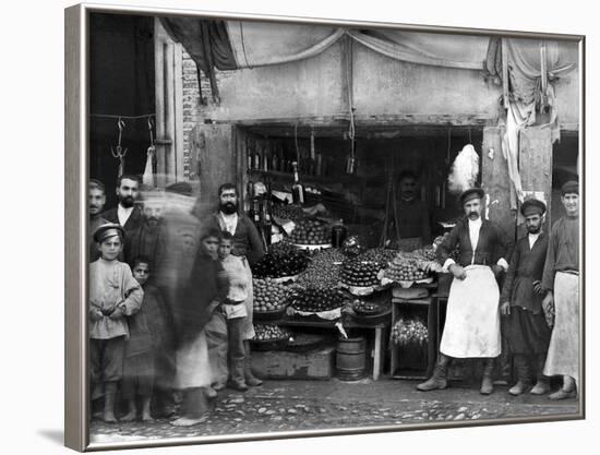 Market Stall in St Petersburg, c.1900-Russian Photographer-Framed Photographic Print