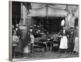 Market Stall in St Petersburg, c.1900-Russian Photographer-Framed Photographic Print